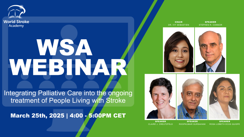 WSA Webinar: Integrating Palliative Care into the ongoing treatment of People Living with Stroke