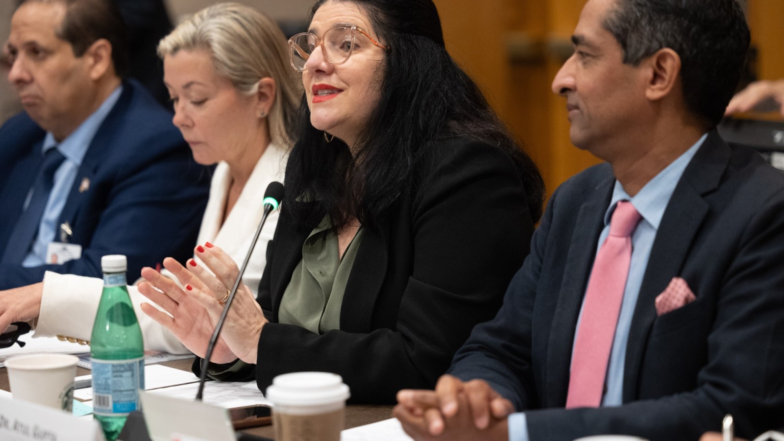 WSO President Sheila Martins, Atul Gupta and Signe Horton at stroke policy roundtable in New York